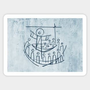 Jesus Christ and disciples in Last Supper Sticker